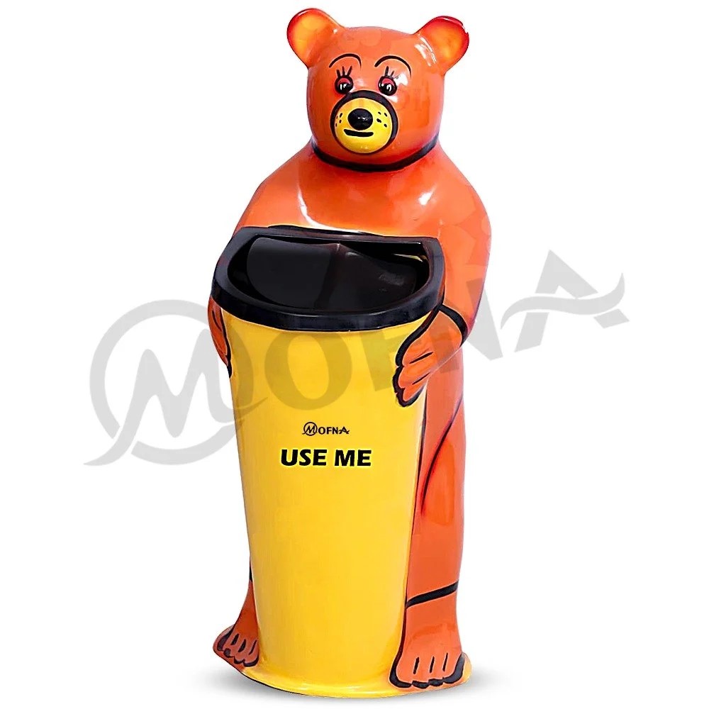 Mofna FRP Bear Dustbin, Animal Shape 60 Liter