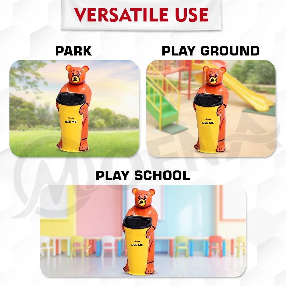 Mofna FRP Bear Dustbin, Animal Shape 60 Liter