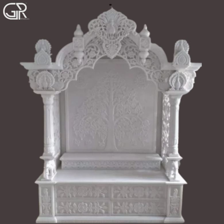 Makrana White Marble Temple, (Ht-6ft)