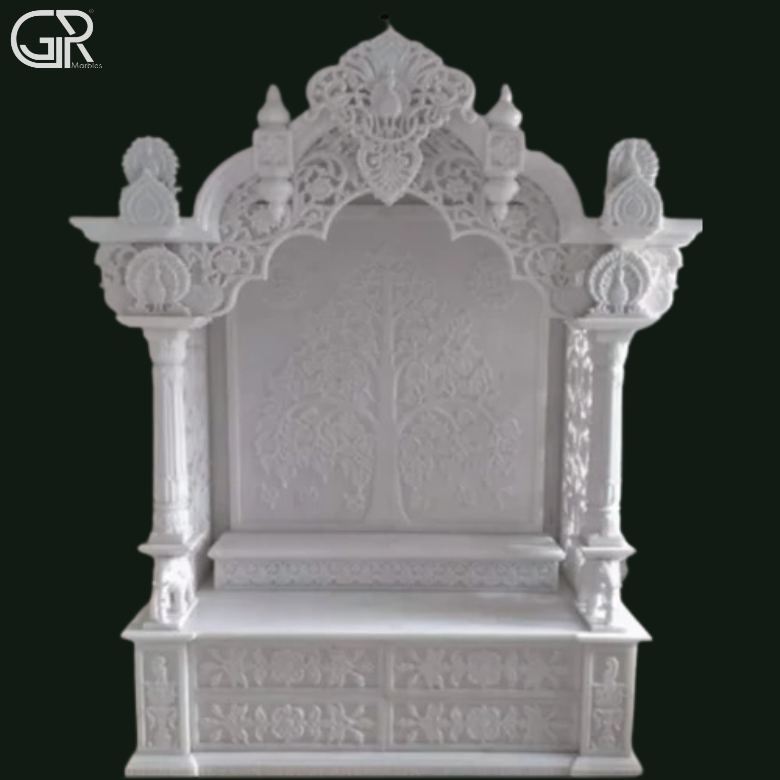 Makrana White Marble Temple, (Ht-6ft)