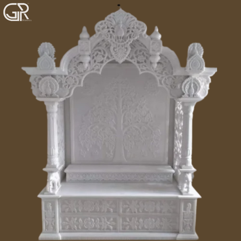 Makrana White Marble Temple, (Ht-6ft)