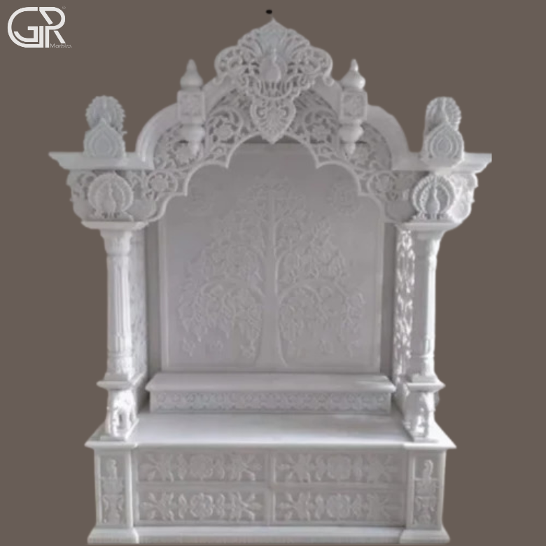 Makrana White Marble Temple, (Ht-6ft)