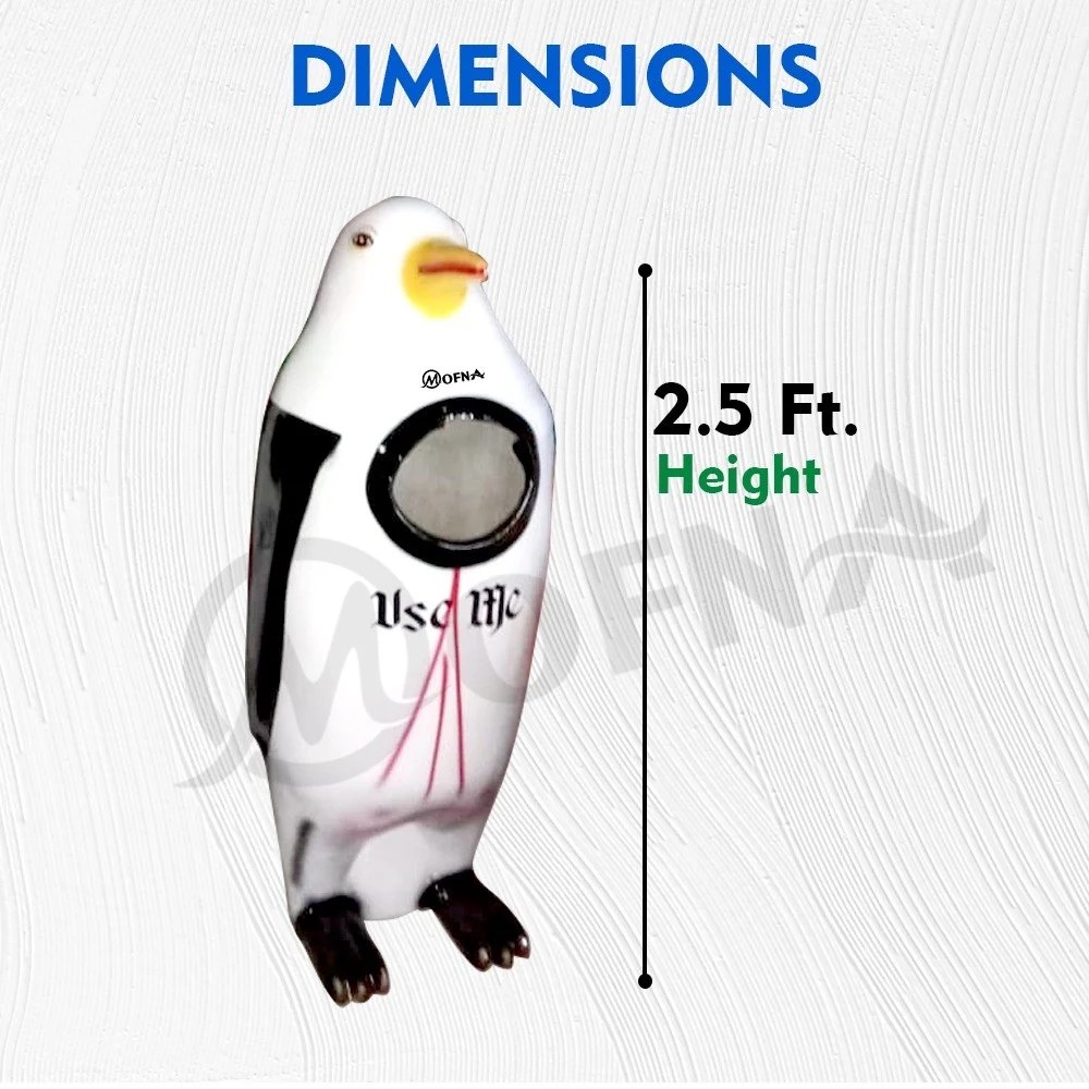 Mofna FRP Penguin Dustbin, Animal Dustbin, 60 Liter