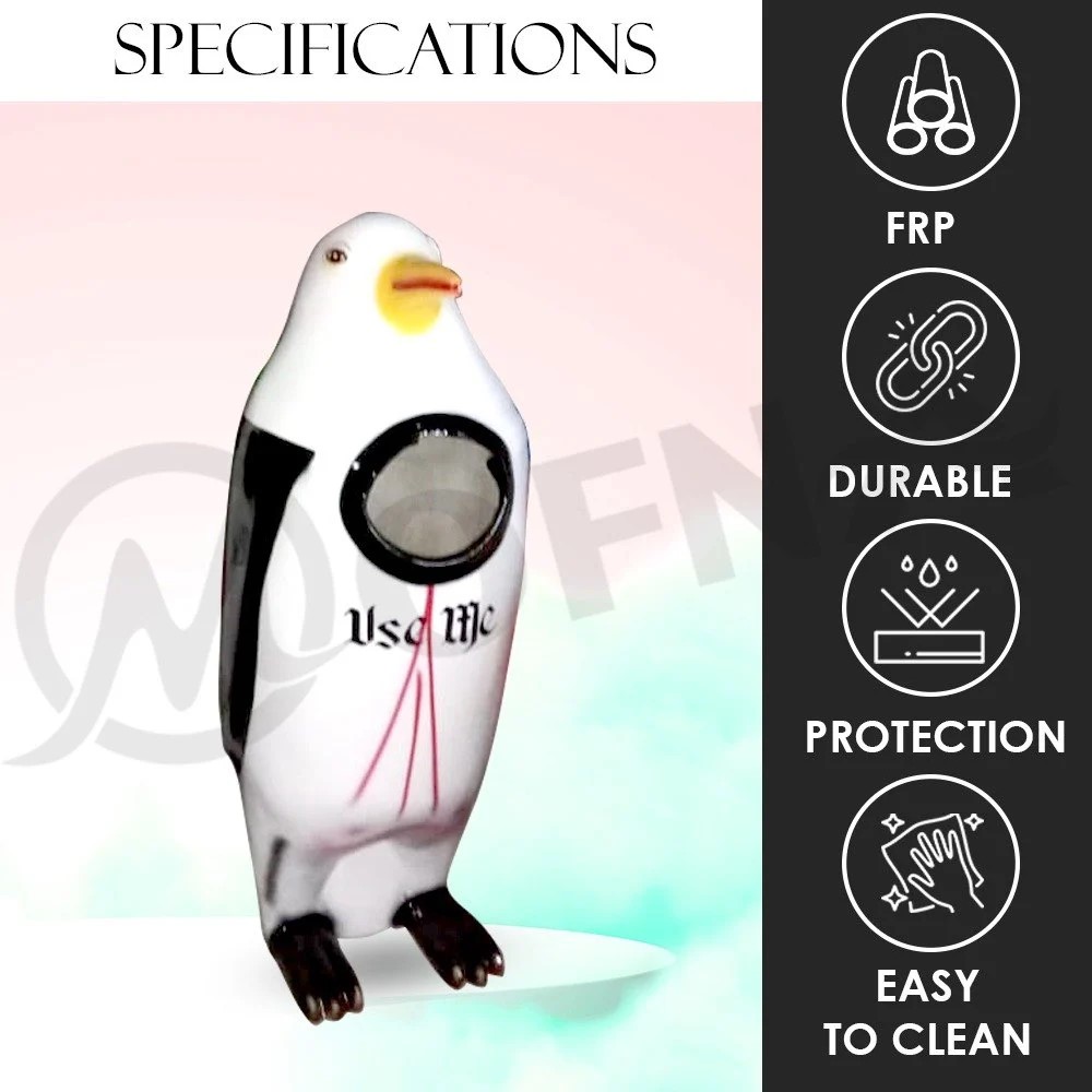 Mofna FRP Penguin Dustbin, Animal Dustbin, 60 Liter