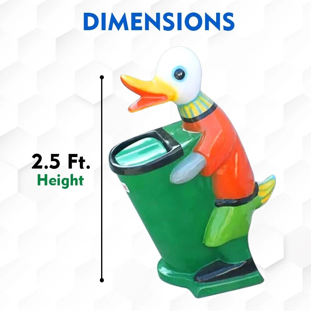 MOfna FRP Duck Dustbin, Animal Dustbin, 60 Liter