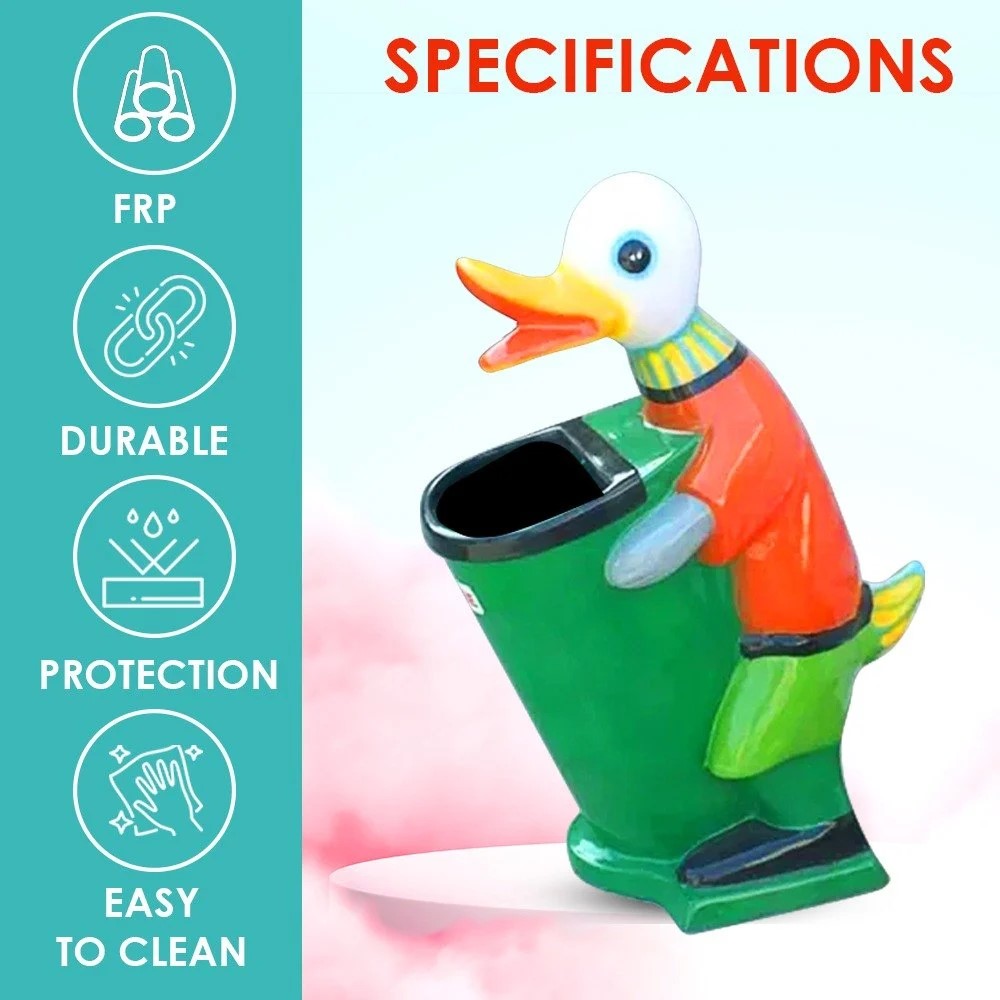 MOfna FRP Duck Dustbin, Animal Dustbin, 60 Liter