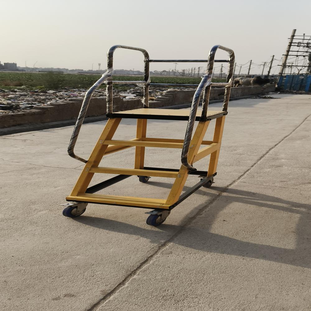 FRP TROLLY LADDER - Yellow