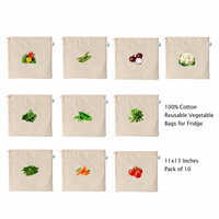Cotton Reusable Vegitable Bag For Fridge - Capacity: Up To 3 Kg