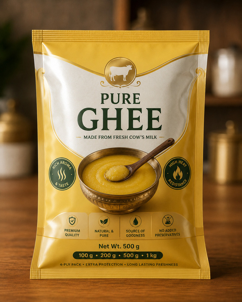 Pure Ghee Packaging Pouch