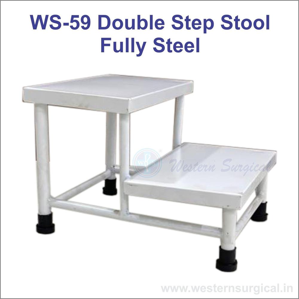 DOUBLE STEP STOOL FULLY STEEL