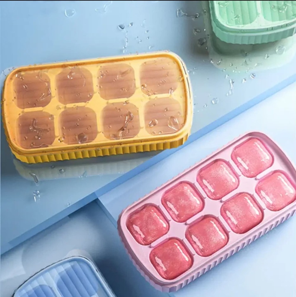 8 Cubes Silicon Ice Cube Tray