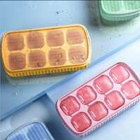 8 Cubes Silicon Ice Cube Tray - Color: Blue