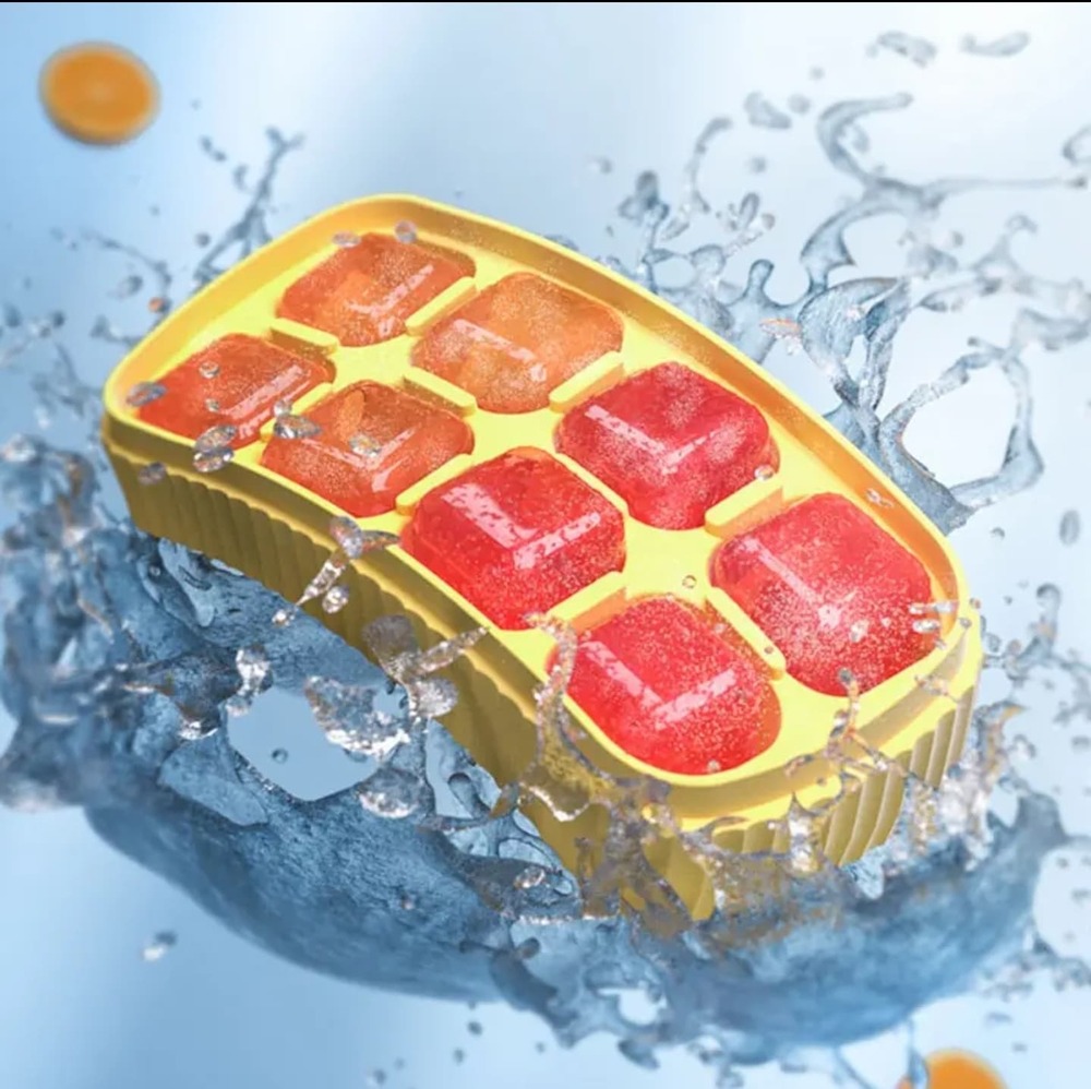 8 Cubes Silicon Ice Cube Tray