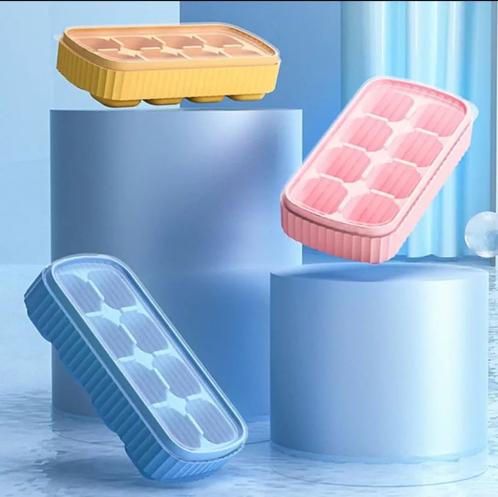 8 Cubes Silicon Ice Cube Tray