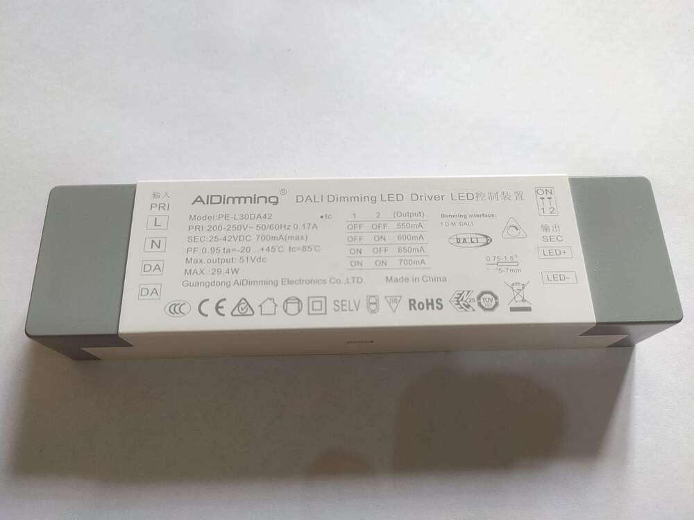 Aidimming 30w 42vdc Dali Dimming LED Driver