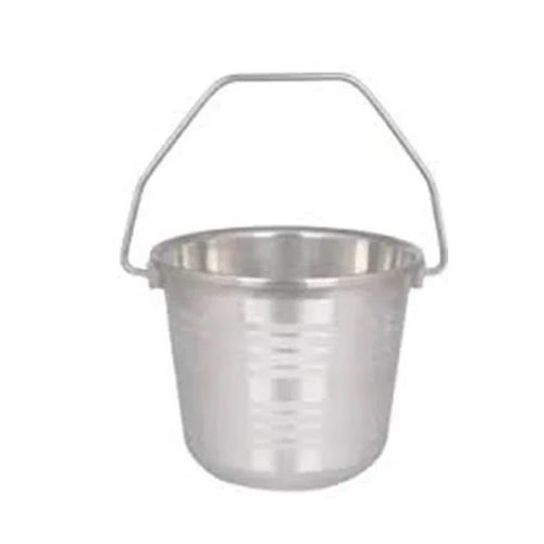 Silver Aluminum Storage Bucket