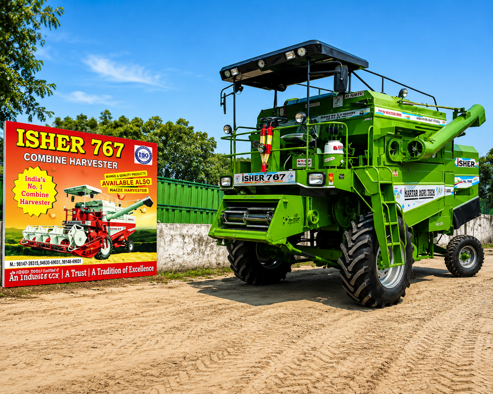 Combine Harvester Isher 767 - Engine Type: Air Cooled