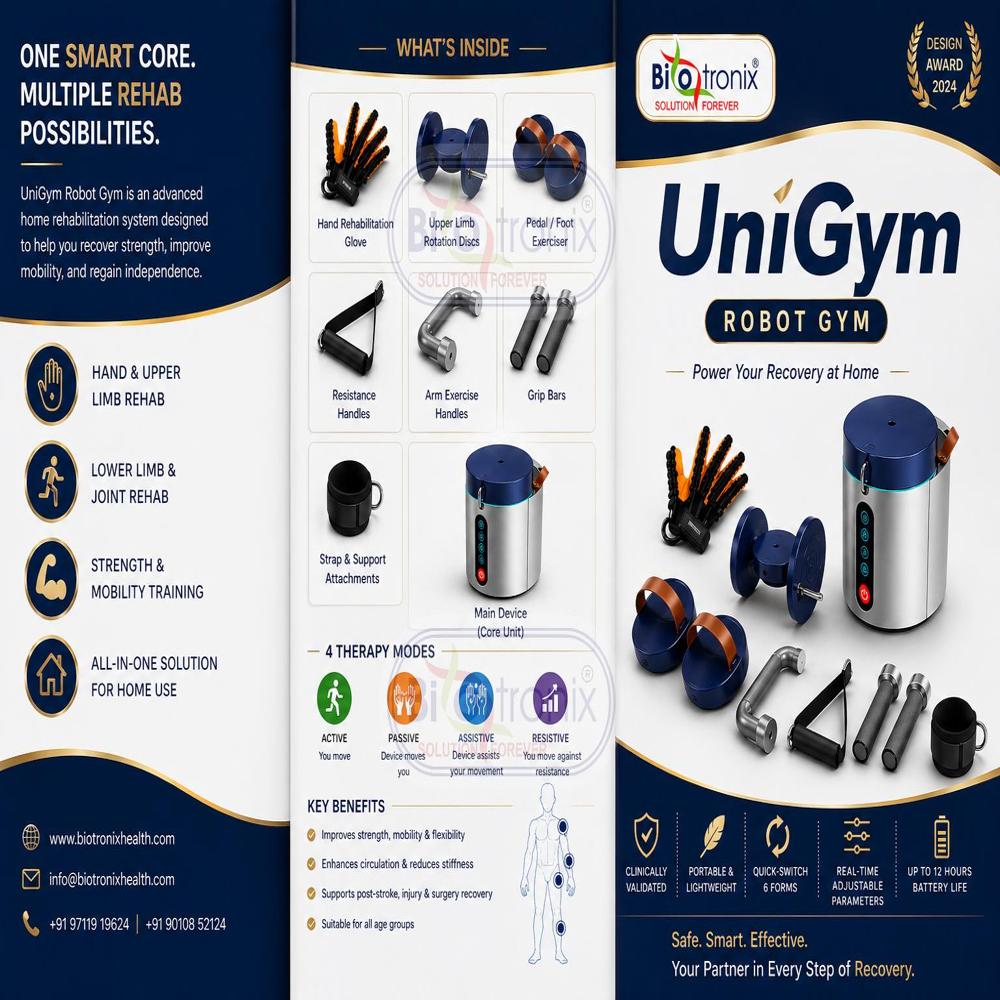 UniGym Advanced Rehabilitation Exercise Robot for Clinics