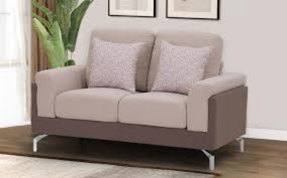 Two Seater Designer Sofa - Fabric Type: Polyester
