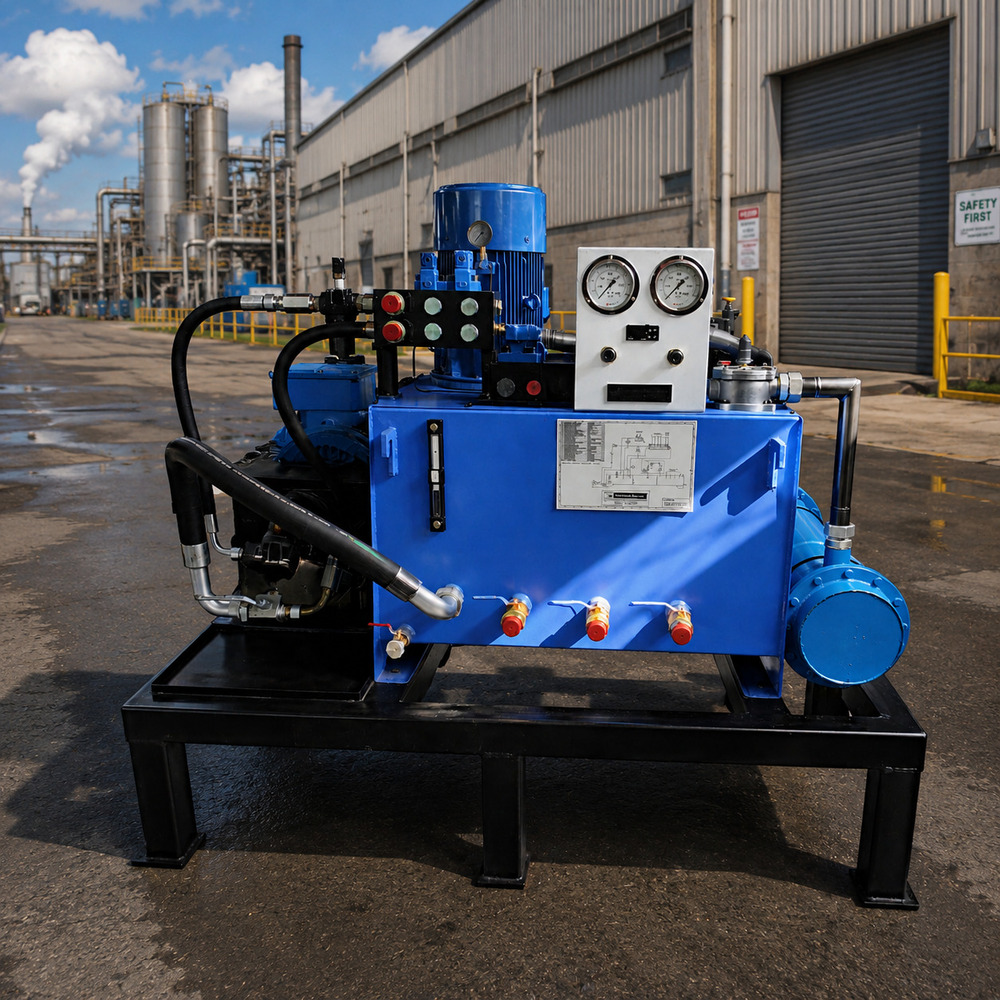 Hydraulic Power Pack For Testing Machine - Stainless Steel, 50-200L Reservoir, 3-15 HP Motor | Leak-Proof, Low Noise, Overload Protection