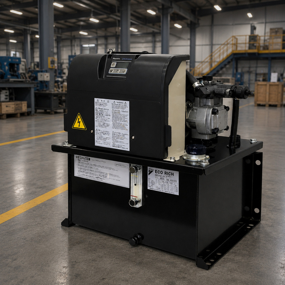 Power Saving Hydraulic Power Pack - Mild Steel, Blue, 1.5 HP Motor, 350 Bar, Semi Automatic | Integrated Safety Valve, Overload Protection, Low Noise Design