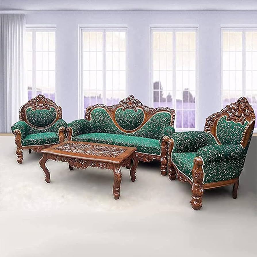 Fully Carved Sofa in Teak Wood
