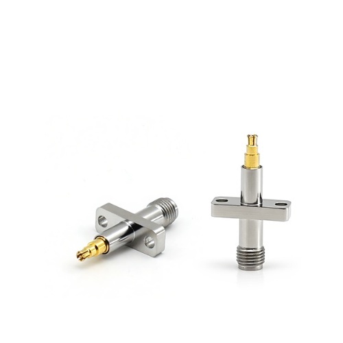 2.92 Female to SSMP Female Flange Stainless Steel Floating adapter