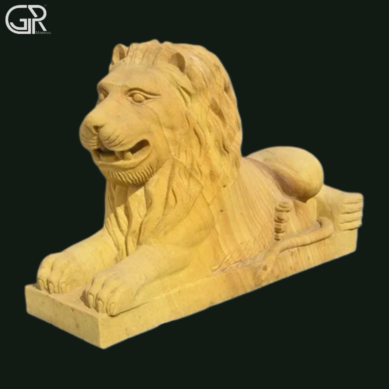 Sandstone Lion Sculpture