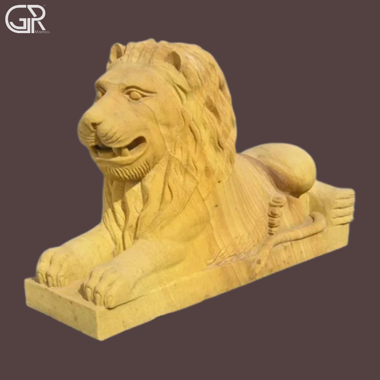 Sandstone Lion Sculpture