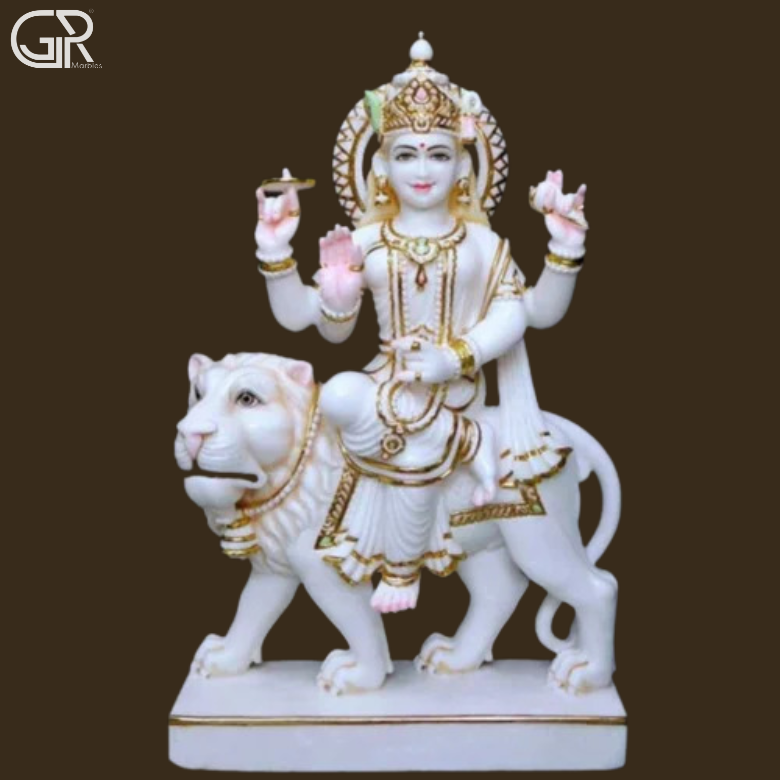 Marble Goddess Durga Mata Murti Statue