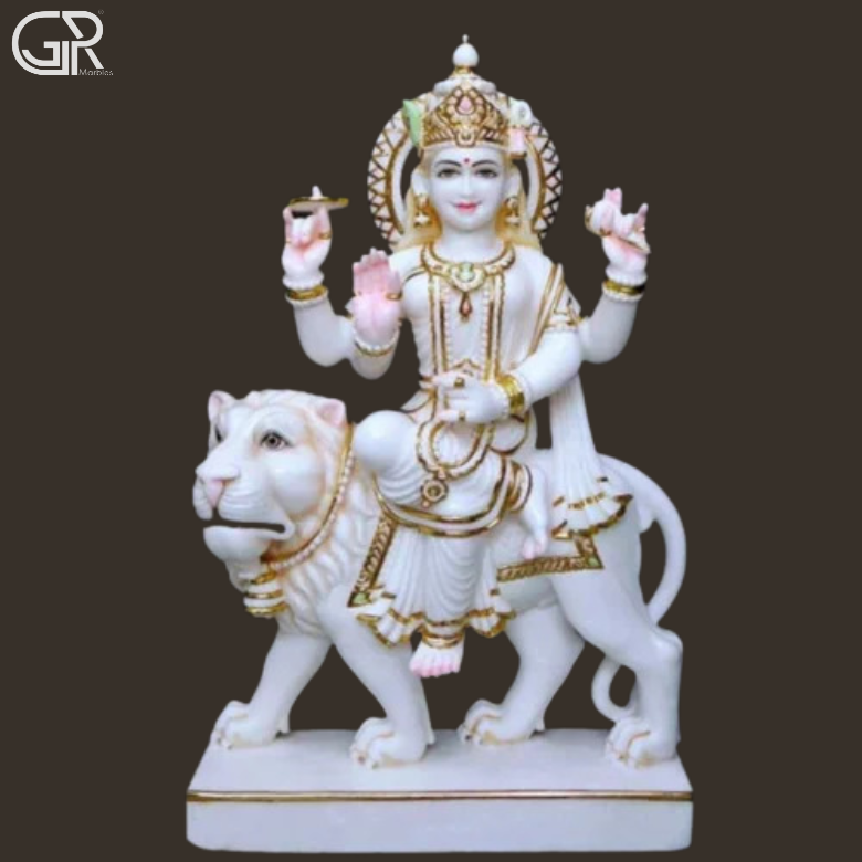 Marble Goddess Durga Mata Murti Statue