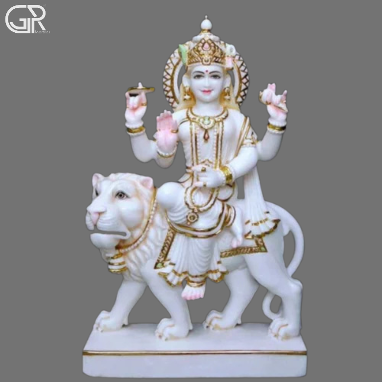 Marble Goddess Durga Mata Murti Statue