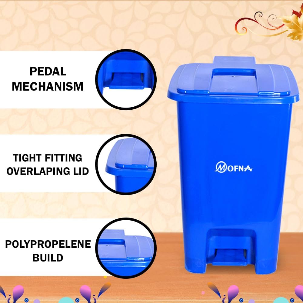 Bio Medical Blue Plastic Pedal Dustbin, 10 Liter