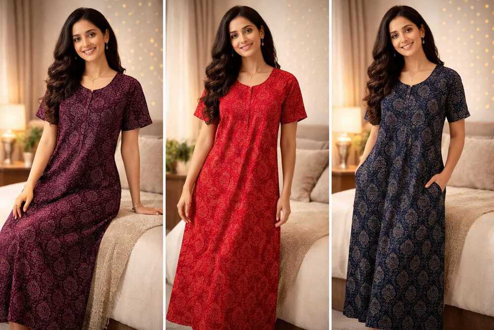 Round Neck Nighty