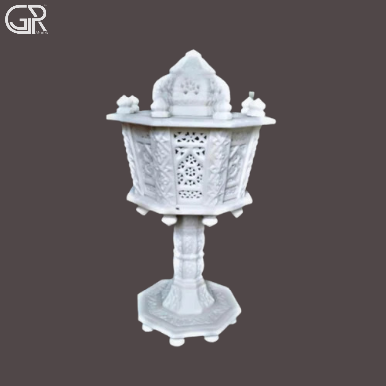 White Marble Lamp - Power Consumption: Low