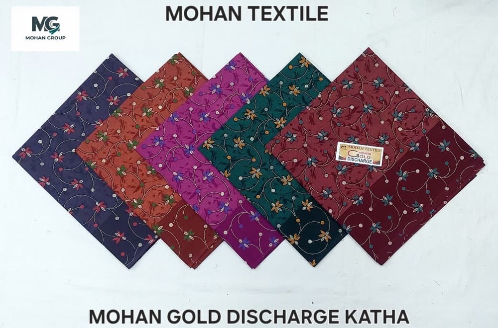Mohan Gold Discharge Katha Nighty Fabric