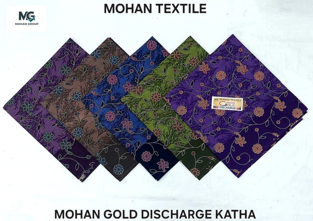 Mohan Gold Discharge Katha Nighty Fabric