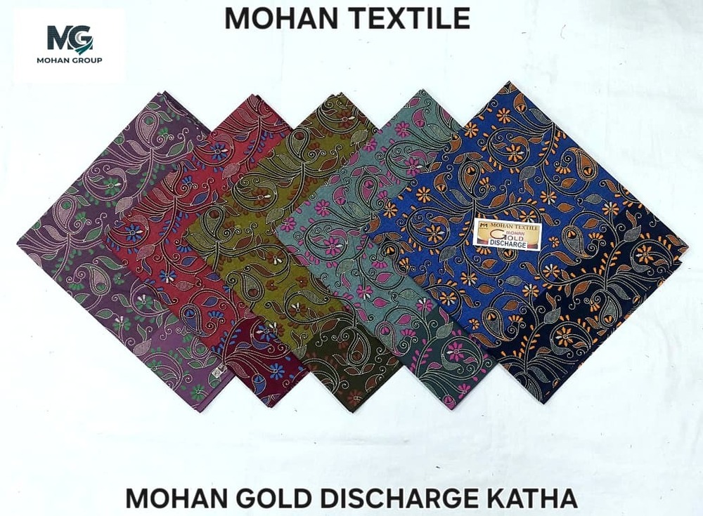 Mohan Gold Discharge Katha Nighty Fabric