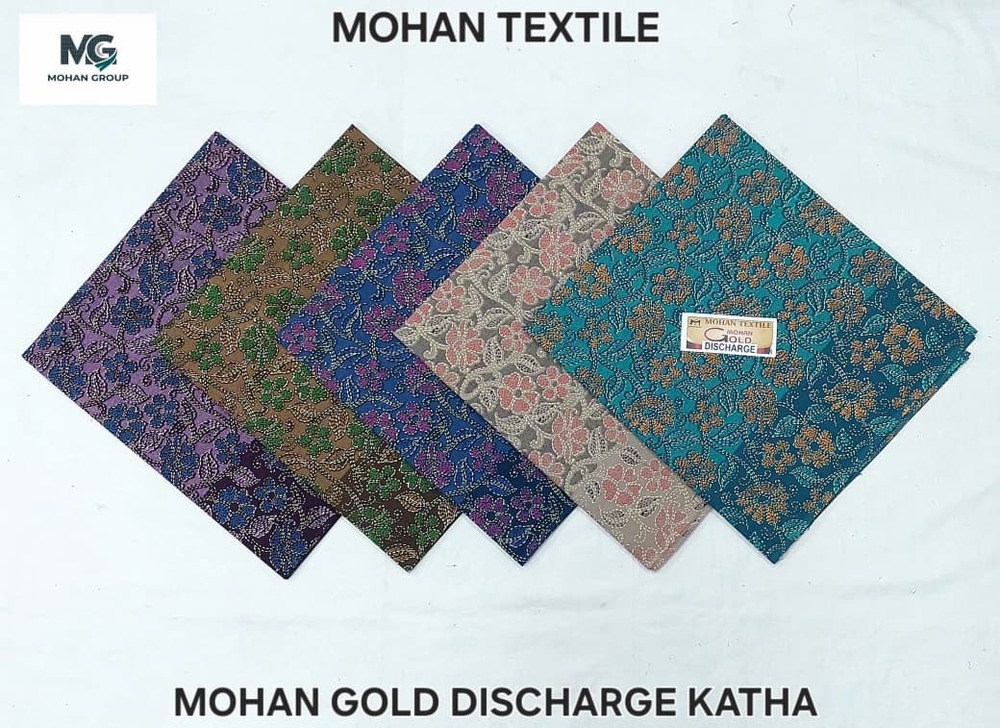 Mohan Gold Discharge Katha Nighty Fabric