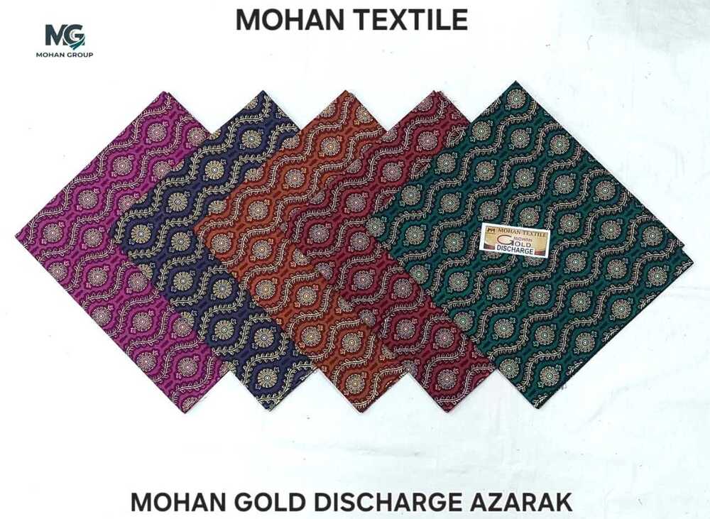 Mohan Gold Discharge Azarak Nighty Fabric