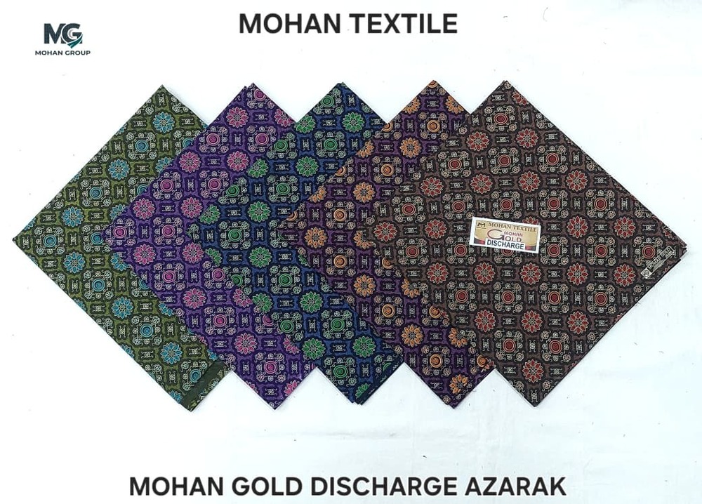 Mohan Gold Discharge Azarak Nighty Fabric