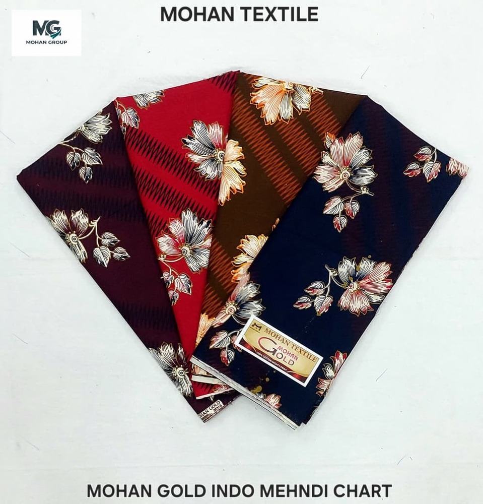 Mohan Gold Indo Mehndi Chart Nighty Fabric
