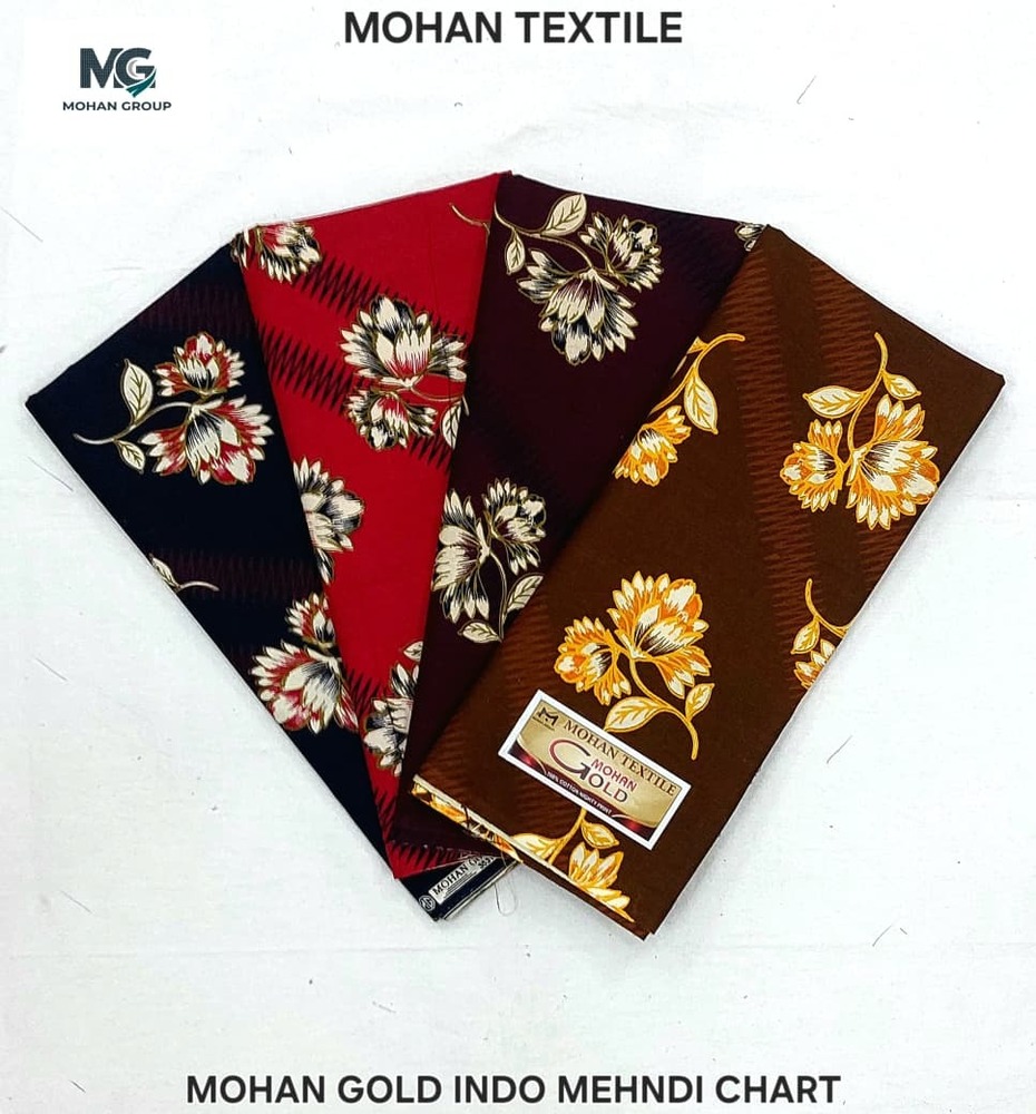 Mohan Gold Indo Mehndi Chart Nighty Fabric