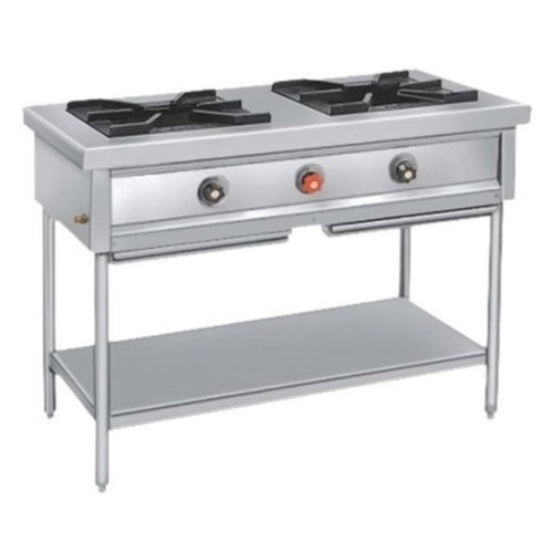 Stainless Steel Two Burner Range