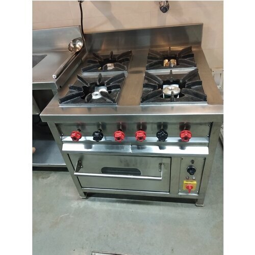 Stainless Steel Four Burner Range