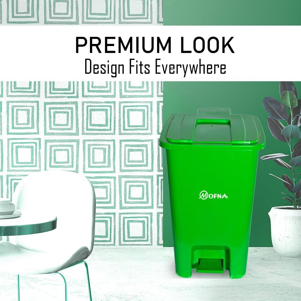 Bio Medical Green Plastic Pedal Dustbin 15 Liter