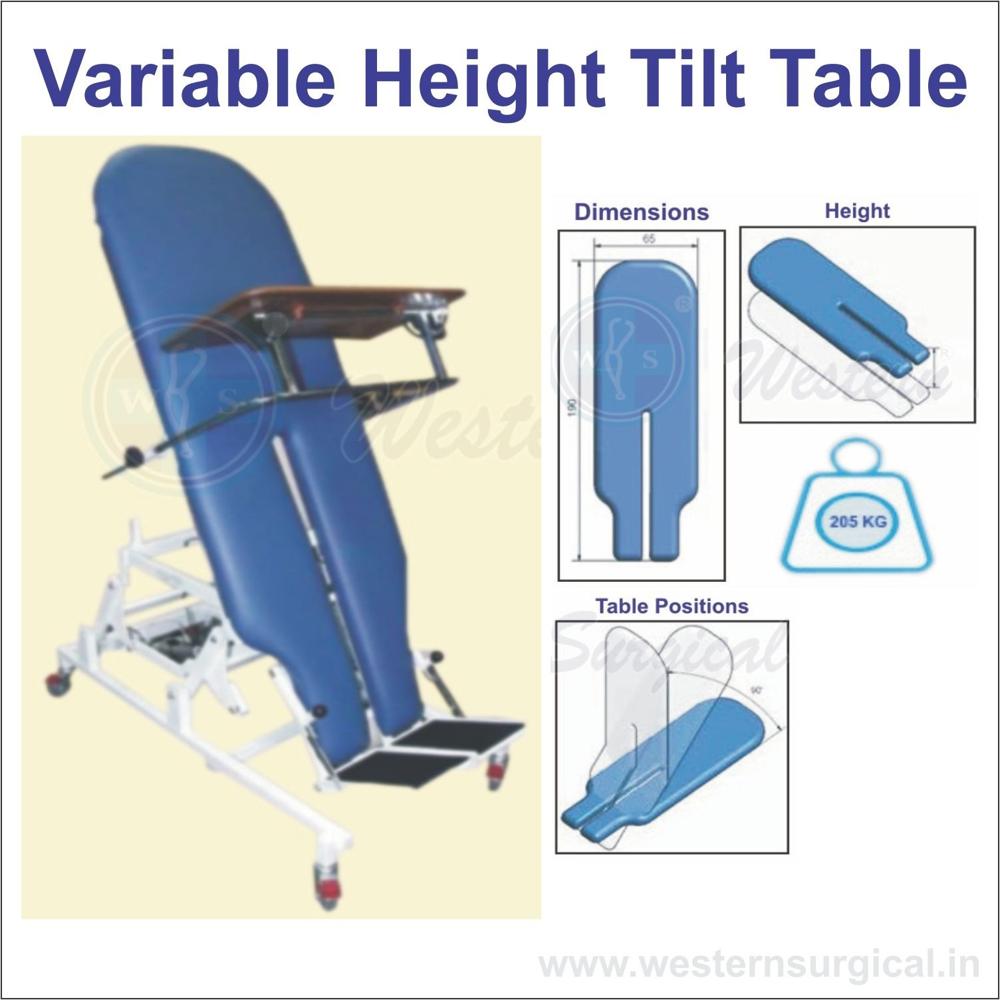 VARIABLE HEIGHT TILT TABLE