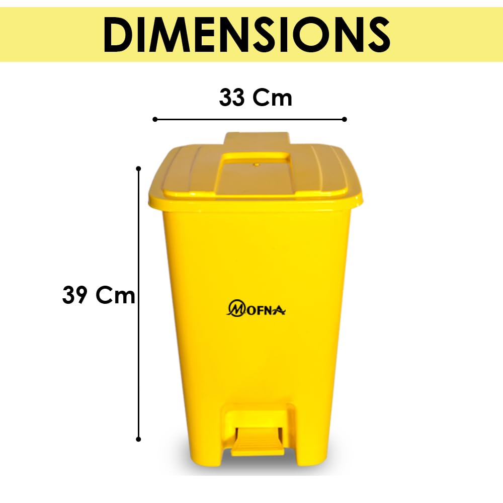 Bio Medical Yellow Pedal Dustbin, 30 Liter