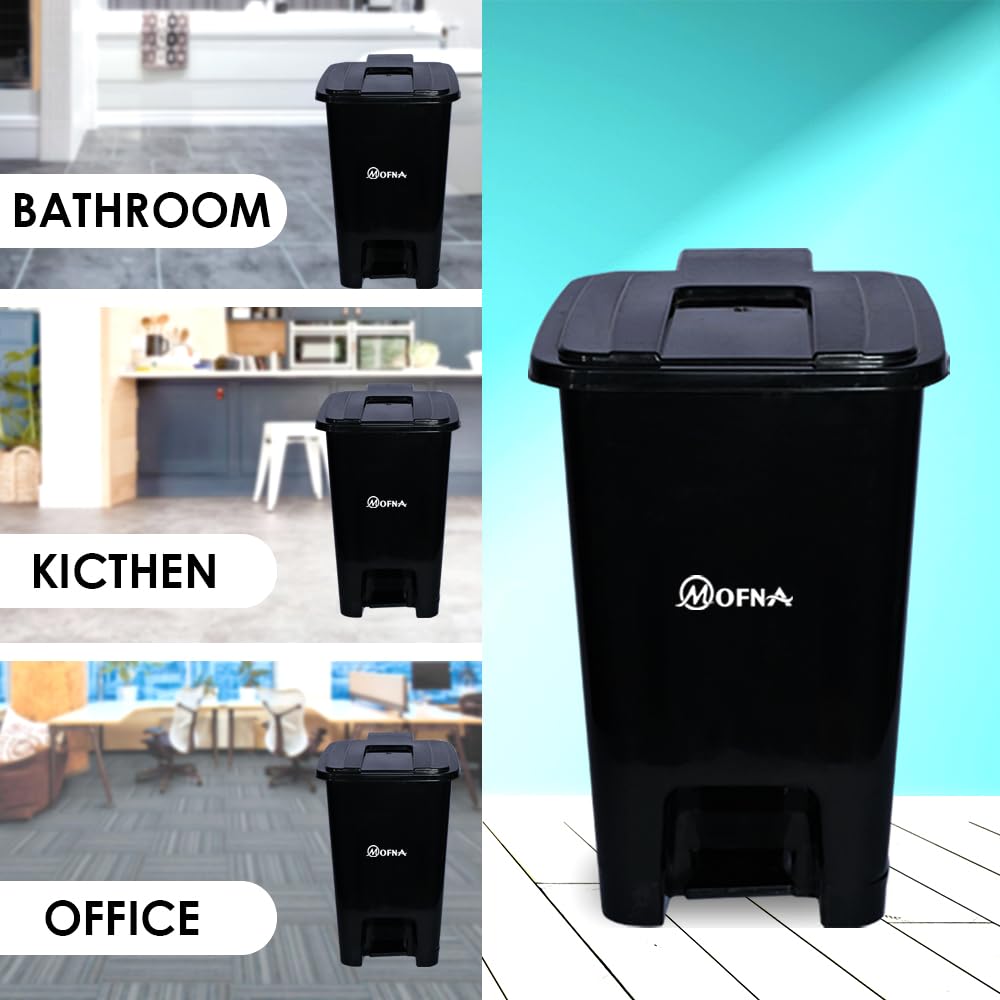 Bio Medical Black Plastic Pedal Dustbin, 60 Liter