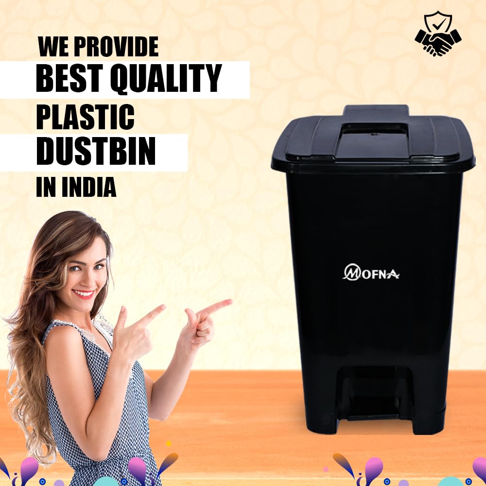 Bio Medical Black Plastic Pedal Dustbin, 60 Liter